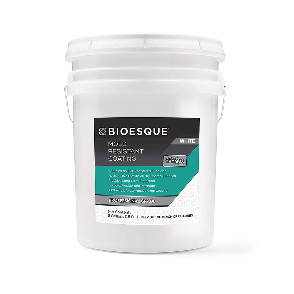 Bioesque Professional Grade Mold Resistant Coating, 5 Gallons, White