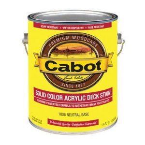 Cabot 1800 Solid Deck Stain - Exterior Wood Finish - Medium Base Colors