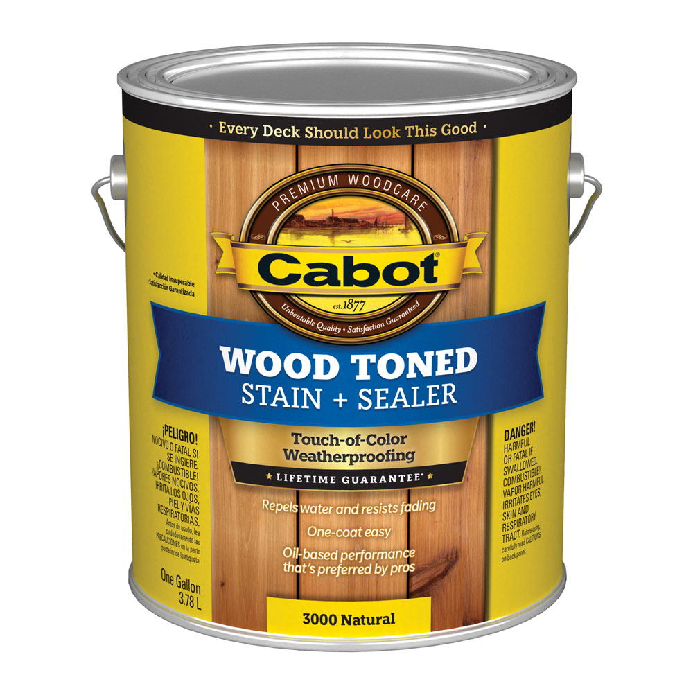 Cabot 3000 - Exterior Wood Stain Deck Finish - Matte Translucent, 1 Gallon - Natural
