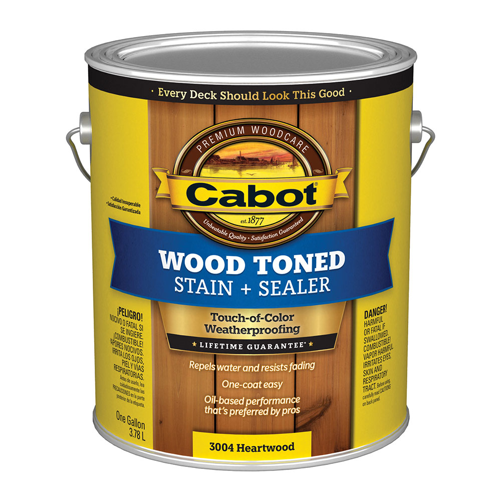 Cabot 3000 - Exterior Wood Stain Deck Finish - Matte Translucent, 1 Gallon - Heartwood