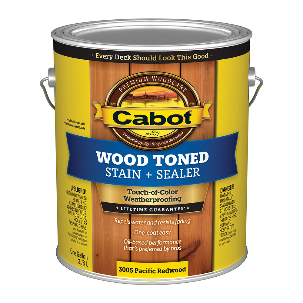 Cabot 3000 - Exterior Wood Stain Deck Finish - Matte Translucent, 1 Gallon - Pacific Redwood