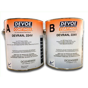 Devoe Devran 224V - Colored Epoxy Paint Solvent Based - 400 sq/ft - BLACK